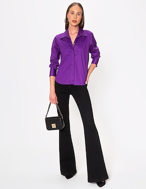 Blusa Studio F Chicago Style manga larga para mujer