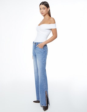 Jeans acampanado Studio F Lima Denim Western 80s para mujer