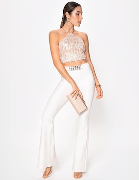 Top Studio F cuello halter tirante delgado