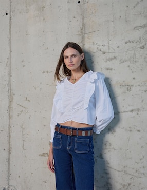 Blusa Renatta&Go manga larga para mujer