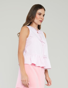 Blusa Parallel sin manga para mujer