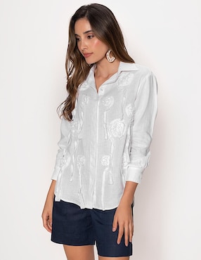 Blusa Studio F manga larga para mujer