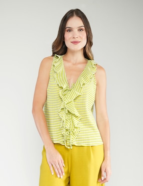 Blusa Parallel sin manga para mujer