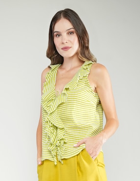 Blusa Parallel sin manga para mujer