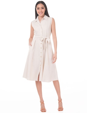 Vestido midi casual Lvyou para mujer