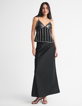 Top Abercrombie & Fitch escote v tirante ajustable