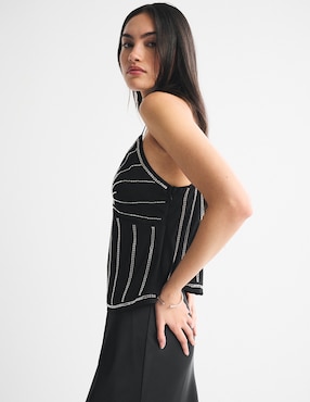 Top Abercrombie & Fitch escote v tirante ajustable