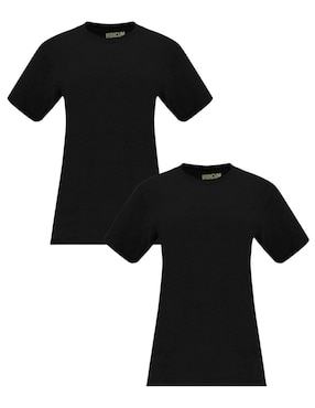 Set playera manga corta Indicum Denim cuello redondo para mujer
