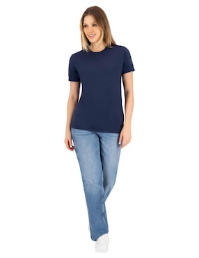 Set playera manga corta Indicum Denim Básicos cuello redondo para mujer