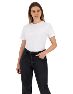 Set playera manga corta Indicum Denim Básicos cuello redondo para mujer