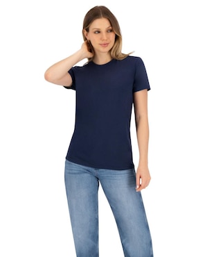Set playera manga corta Indicum Denim Básicos cuello redondo para mujer