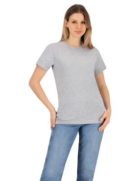 Set playera manga corta Indicum Denim Básicos cuello redondo para mujer