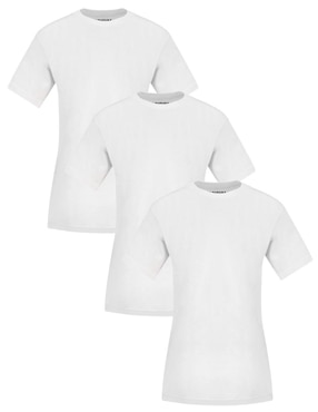 Set playera manga corta Indicum Denim Básicos cuello redondo para mujer