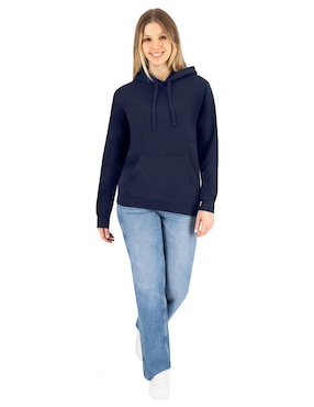 Sudadera con capucha y bolsa Indicum Denim para mujer
