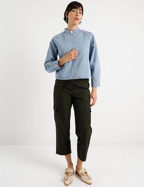 Pantalón capri Petite Studio straight para mujer