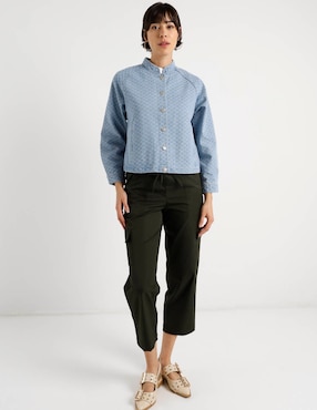 Pantalón capri Petite Studio straight para mujer