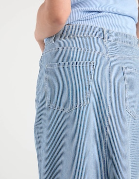 Falda larga Vero Moda de mezclilla a la cintura