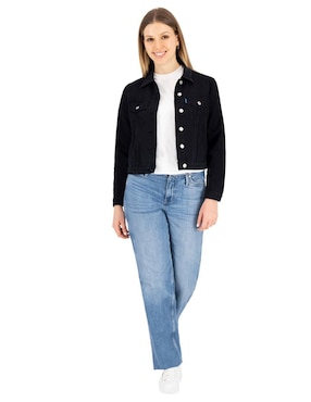 Chamarra denim Indicum Denim de mezclilla para mujer