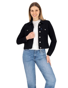 Chamarra denim Indicum Denim de mezclilla para mujer