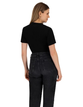 Set playera manga corta Indicum Denim cuello redondo para mujer