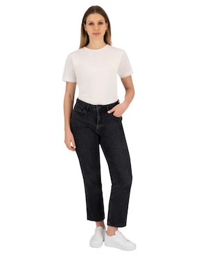 Set playera manga corta Indicum Denim cuello redondo para mujer