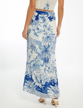Falda larga Studio F Mediterranean Sunset cintura alta