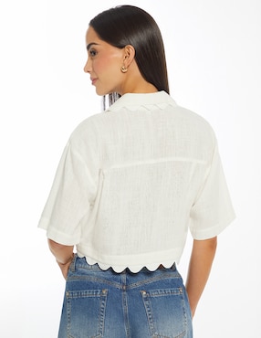 Top Studio F cuello camisero