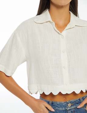 Top Studio F cuello camisero