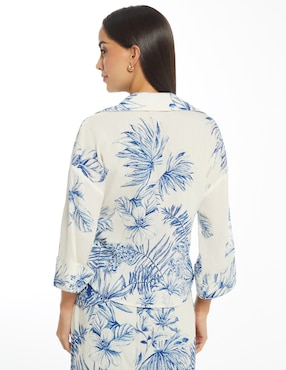 Blusa Studio F Mediterranean Sunset manga 3/4 para mujer