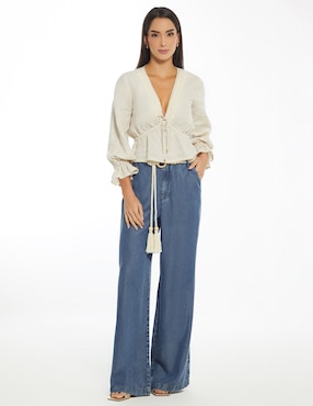 Pantalón relaxed Studio F palazzo para mujer