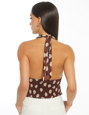 Blusa Studio F Chocolate Dots para mujer