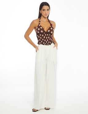 Blusa Studio F Chocolate Dots para mujer