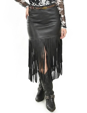 Falda midi Roman Fashion a la cintura alta