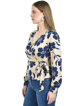 Blusa Roman Fashion manga larga para mujer