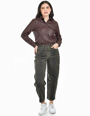 Camisa Roman Fashion manga larga para mujer