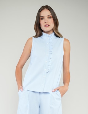 Blusa Parallel sin manga para mujer