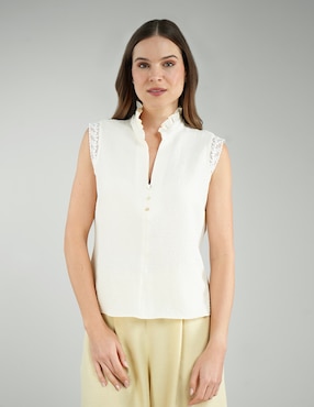Blusa Parallel sin manga para mujer