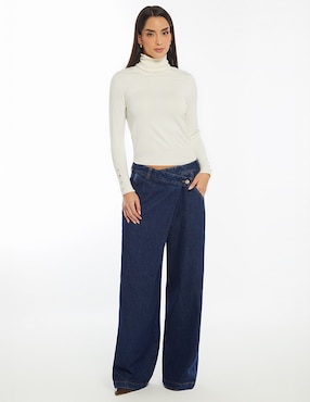 Jeans wide leg Studio F Indigo Lima para mujer