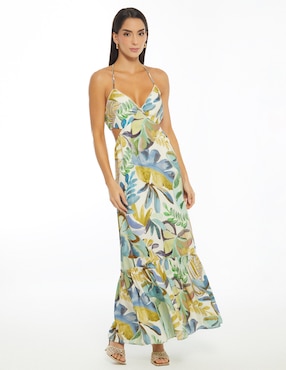 Vestido largo casual Studio F Napoles Garden para mujer