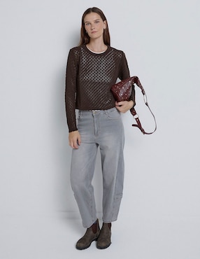 Suéter Renatta&Go cuello redondo para mujer