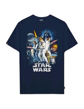 Playera manga corta Star Wars cuello redondo para mujer