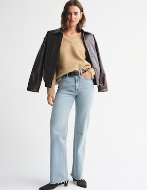 Jeans relaxed straight Abercrombie & Fitch para mujer