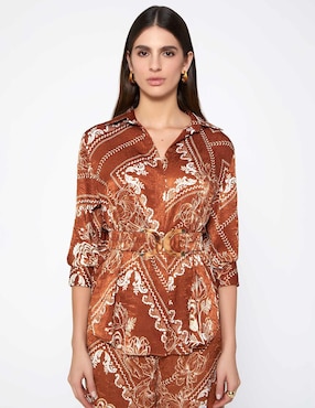Blusa Studio F Sonora Bloom México manga 3/4 para mujer