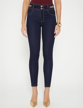 Jeans capri ultra slim cintura Studio F Estocolmo para mujer