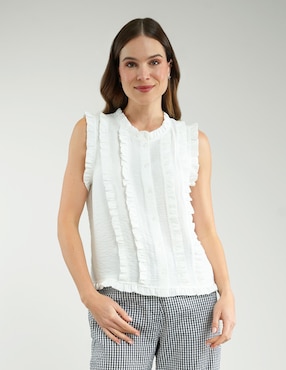 Blusa Parallel sin manga para mujer