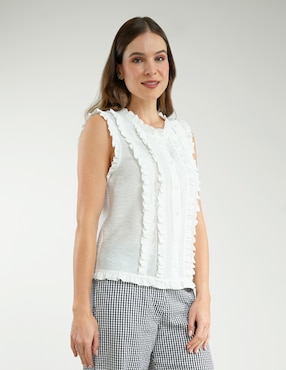 Blusa Parallel sin manga para mujer