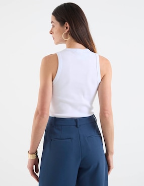 Top Petite Studio cuello redondo tirante ancho