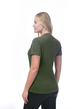 Playera manga corta Indicum Denim Básicos cuello redondo para mujer