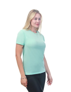 Playera manga corta Indicum Denim Básicos cuello redondo para mujer