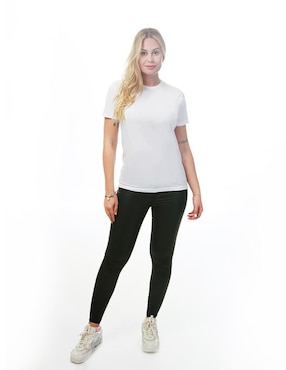 Playera manga corta Indicum Denim Básicos cuello redondo para mujer
